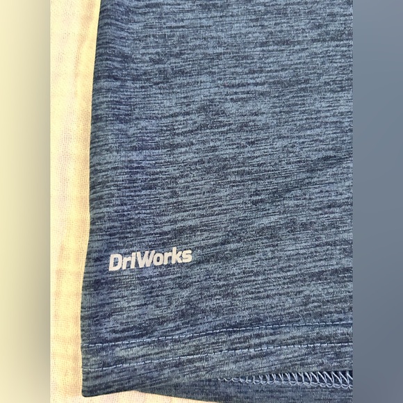 Athletic Works BOYS Heathered blue Dry works wicking tee shirt sz Large EUC - Picture 2 of 5